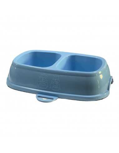 Square double bowl S blue