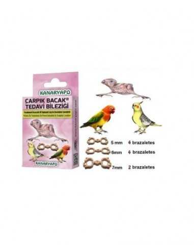 Double leg twisted armband 5-6-7mm Lovebird Kanaryapo