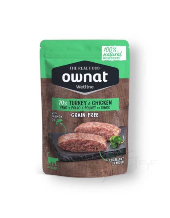 OWNAT Wetline Turchia e pollo sul gatto